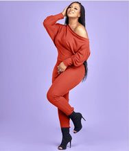 Load image into Gallery viewer, On or Off-Shoulder Ribbed Knit Jumpsuit
